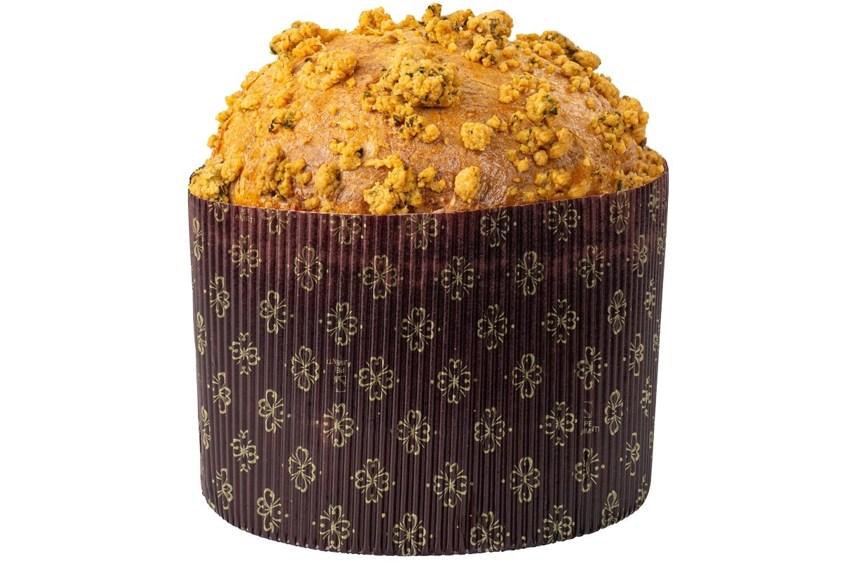 Il panettone salato di Biasetto con acciughe, capperi e mele