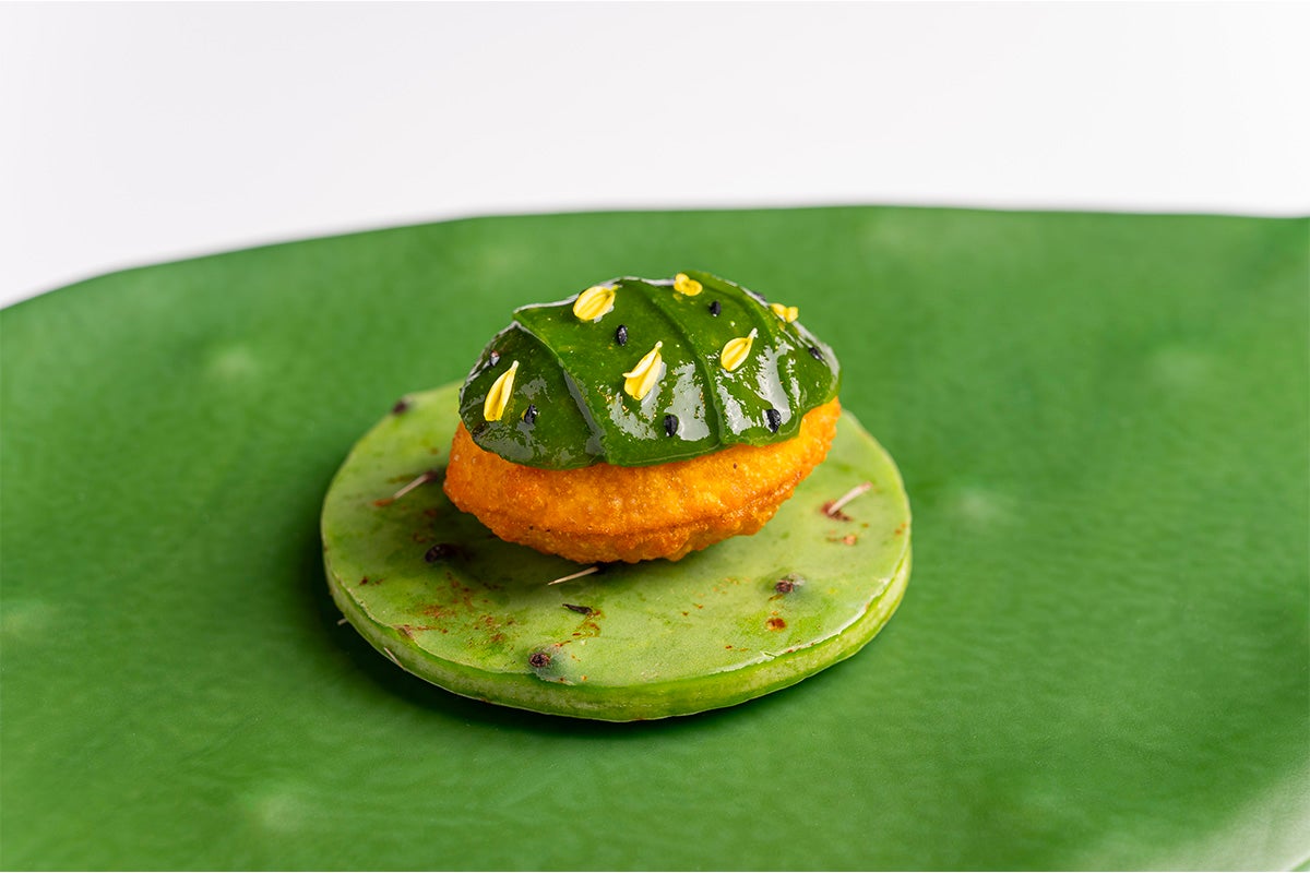 Missi roti, nopales al curry, burro di coltura (deserto del Thar)