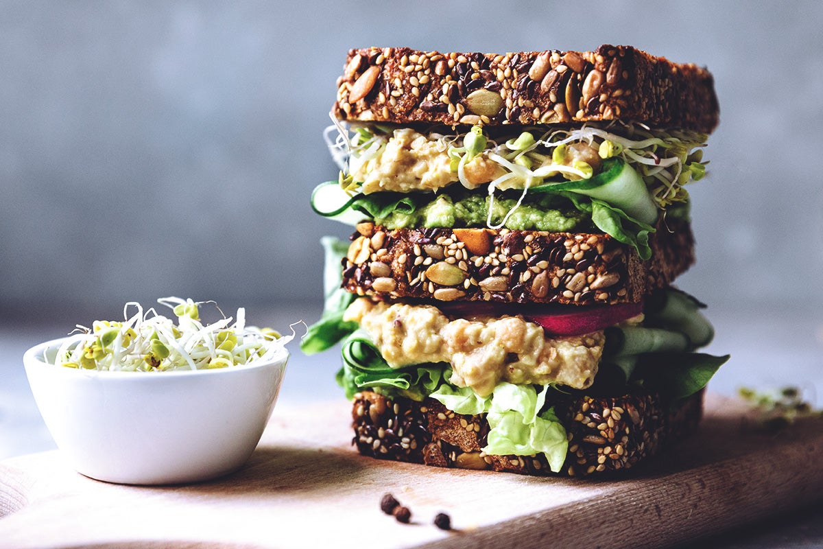 Sandwich con guacamole