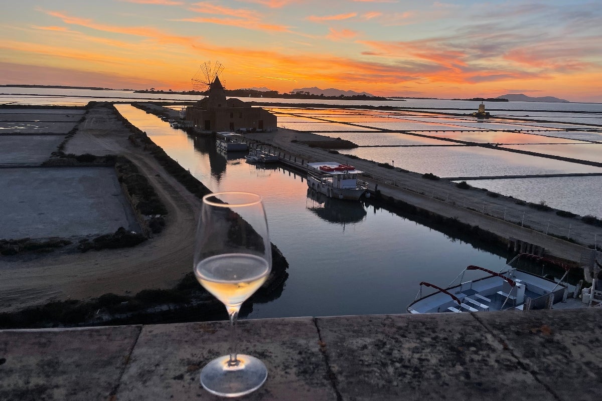 Aperitivo vista Saline a Marsala