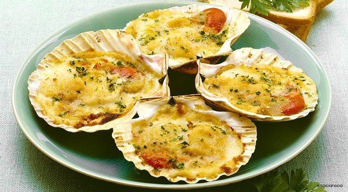 Capesante gratinate alla diavola