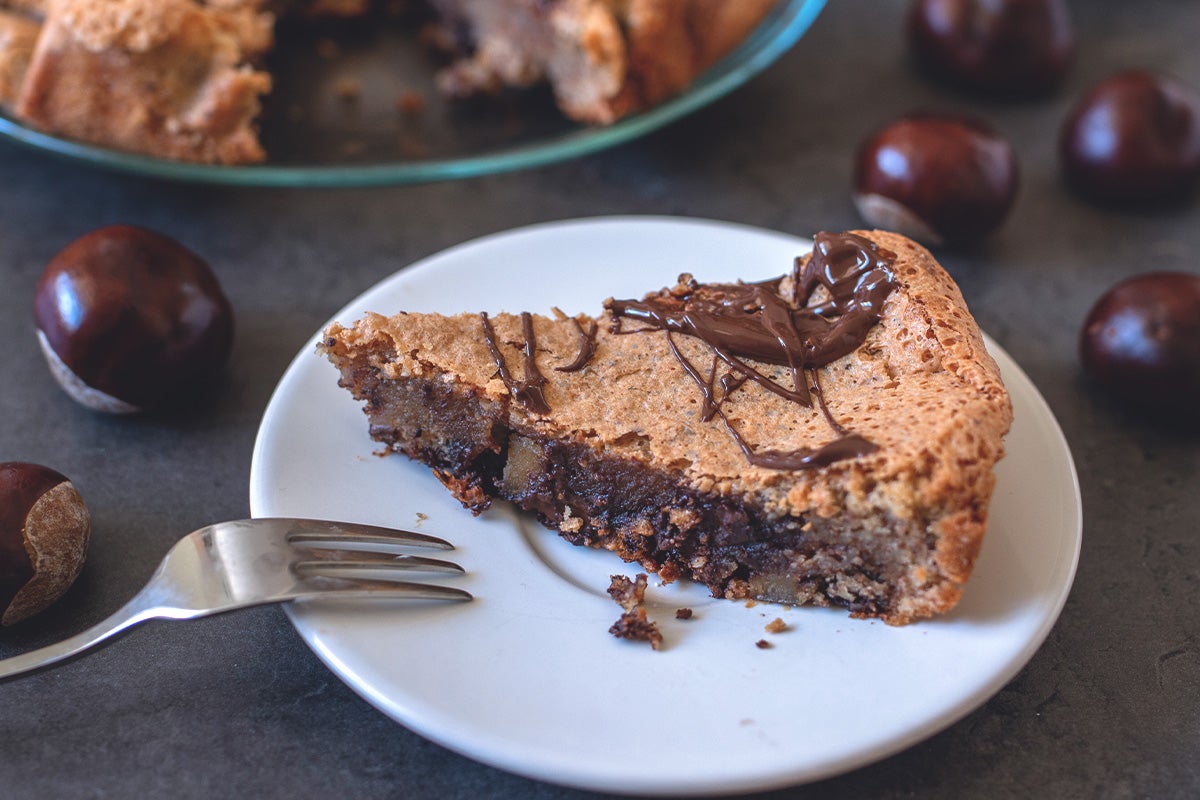 crostata con crema di castagne