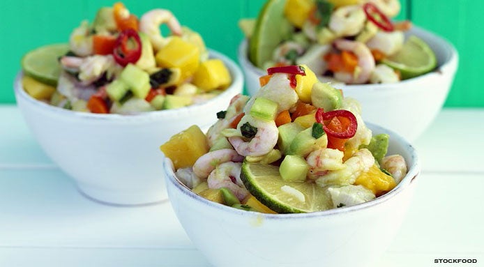 Insalata di gamberetti e avocado