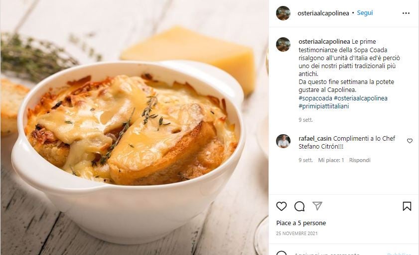 Sopa Coada Ig Osteria al Capolinea