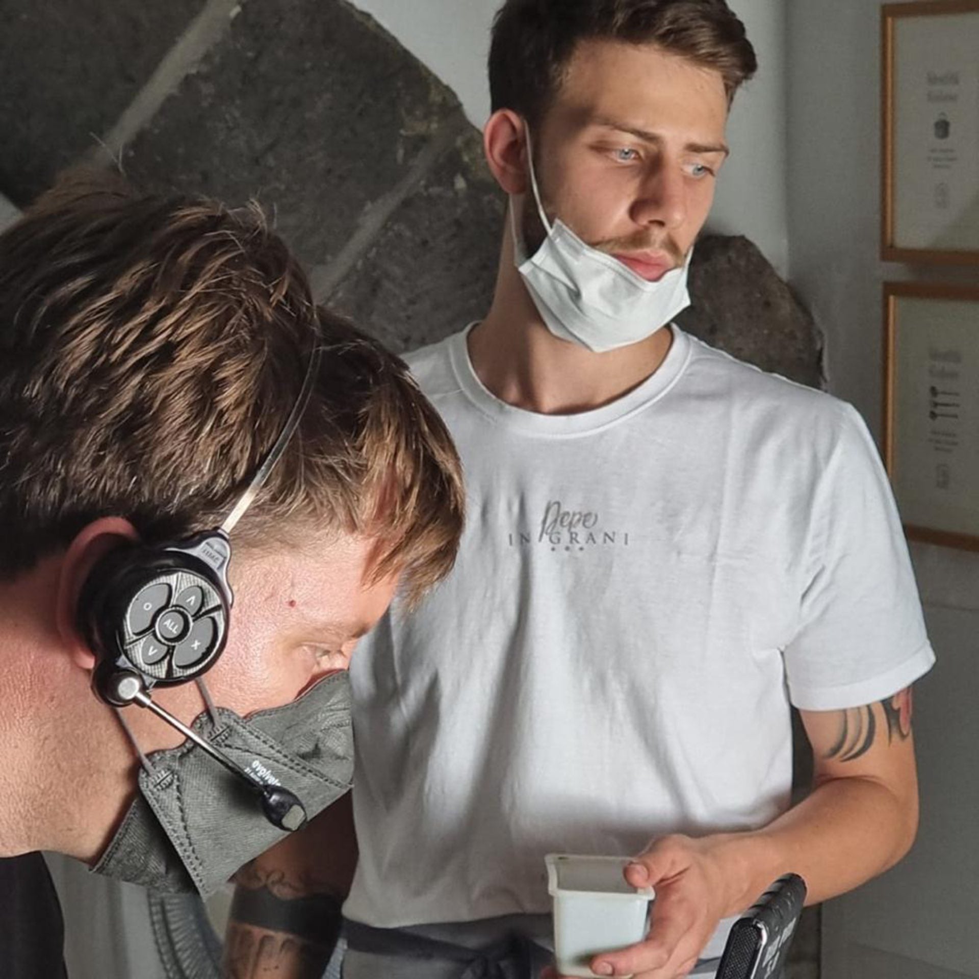 Stefano Pepe, durante le riprese di Chef's Table Pizza