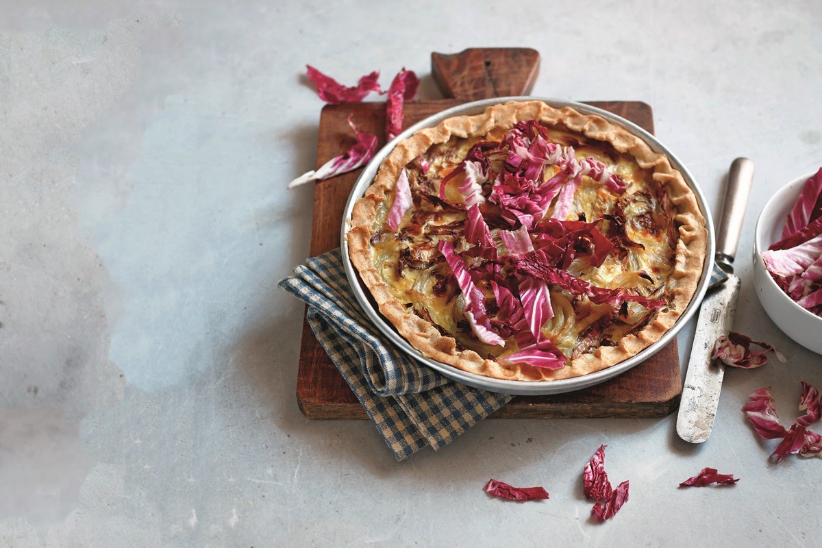 Torta salata al radicchio senza uova