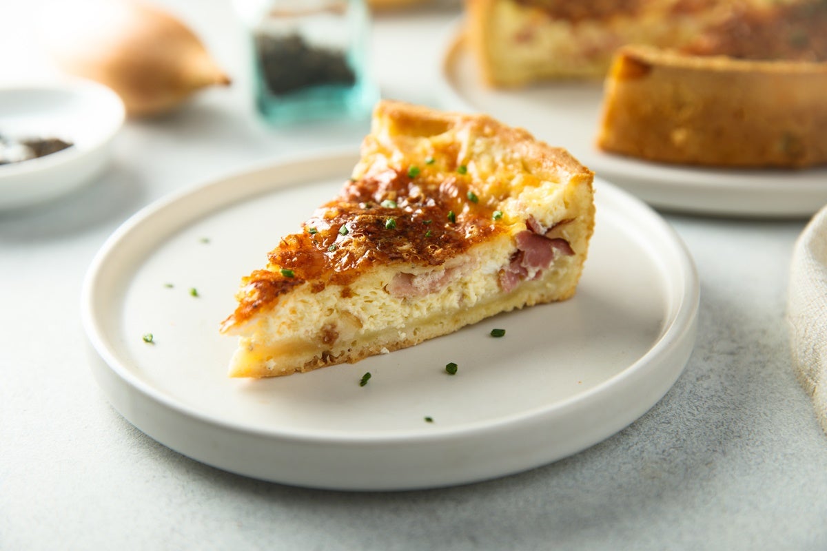 Torta salata prosciutto e formaggio senza uova