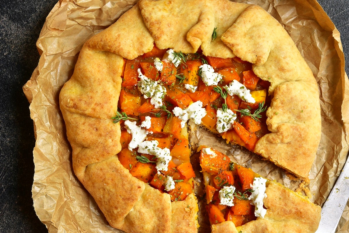 Torta salata zucca e ricotta senza uova