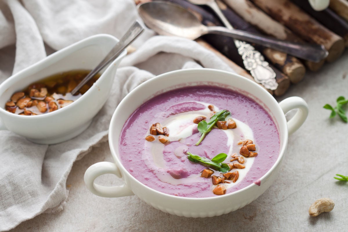 Vellutata di patate viola - Fine Dining Lovers