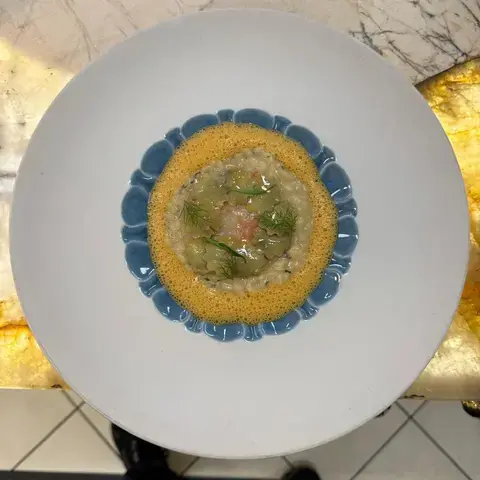 risotto-carciofi-erbette-salsa-cacciucco-tizzanini