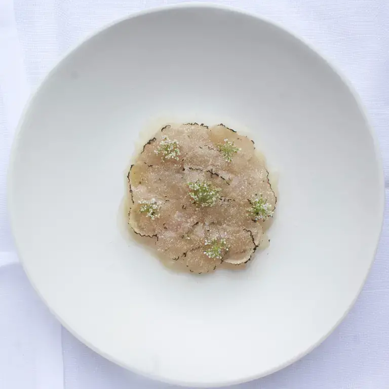 Crudo di pesce e tartufo friulano