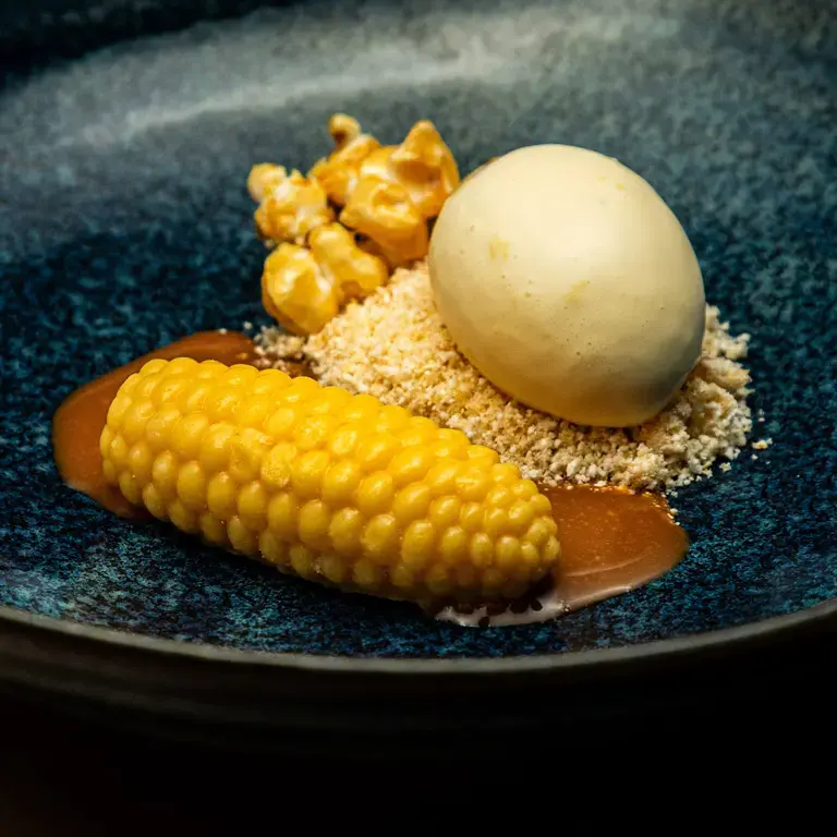 Glass Hostaria_Mais, frutto della passione e dulce de leche b