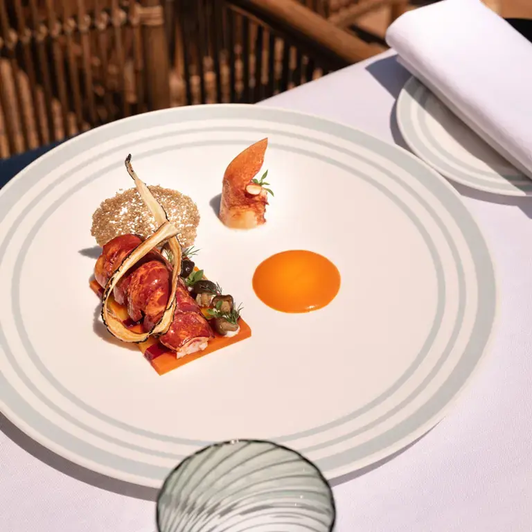 Il Pellicano_astice blu radice rancio salsa arachidi 2