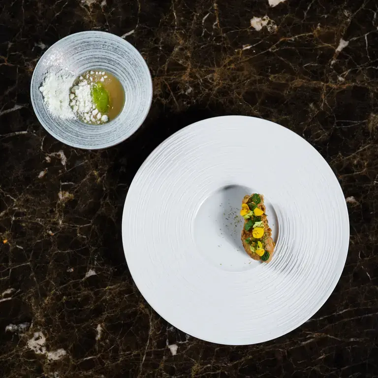 Ostrica, burrata e mela verde