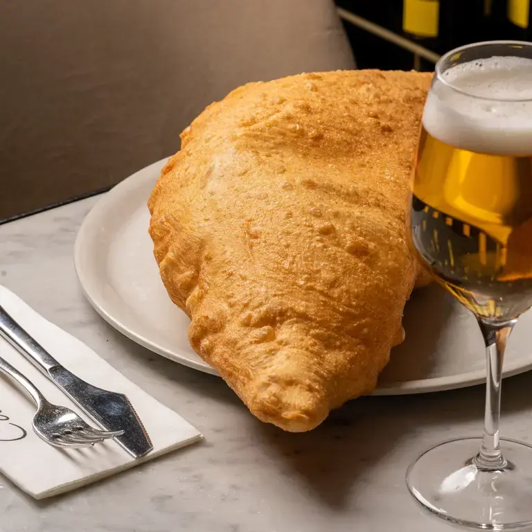 50Kalò_Calzone e birra