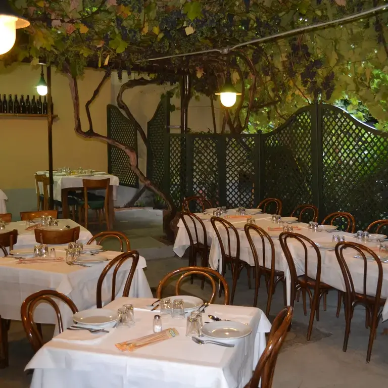 I tavoli esterni di Antiche Sere a Torino