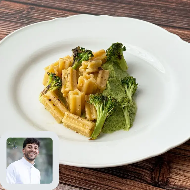 Le stelle con broccoli alla brace e arachidi salati di Antonio Romano