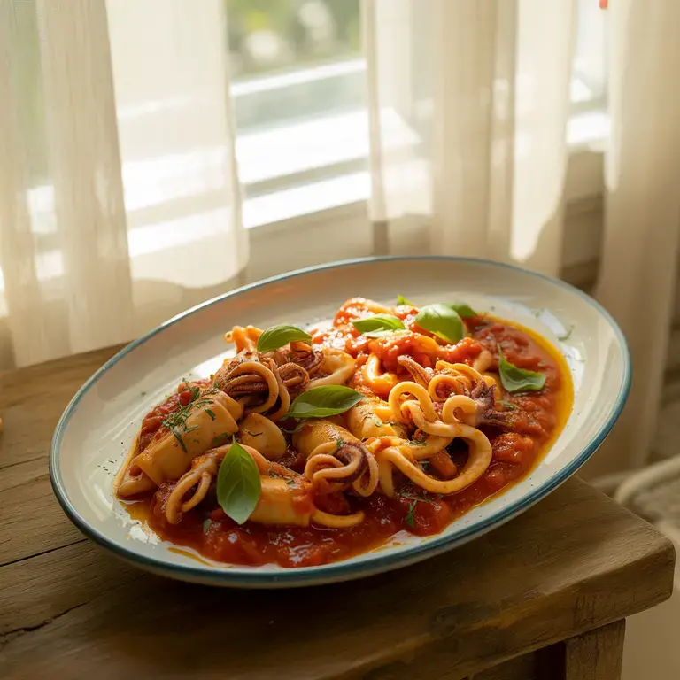 ciuffi di calamari in umido - Fine Dining Lovers