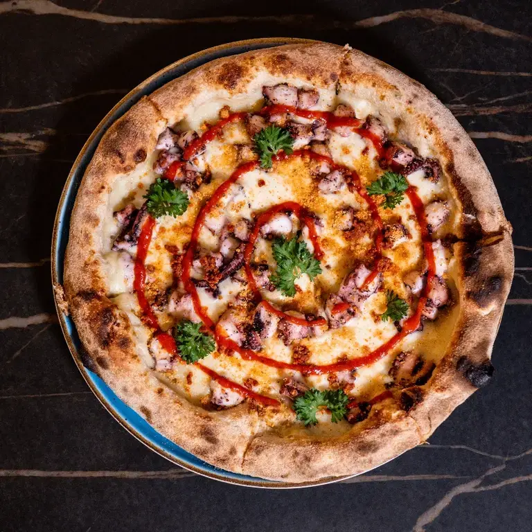 Pizza tonda Polpo