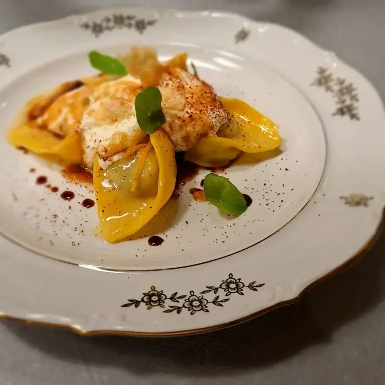 Raviolo Andria – Sevilla, la ricetta di Habla Bistrot