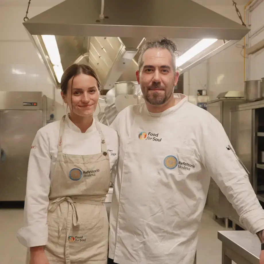 Chef Ingrao e chef Zojza al Refettorio Modena