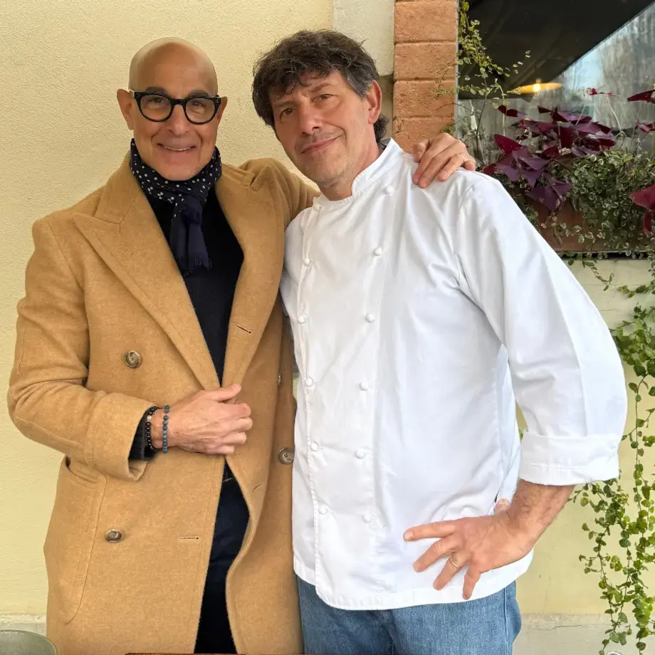 Cesare Battisti e Stanley Tucci