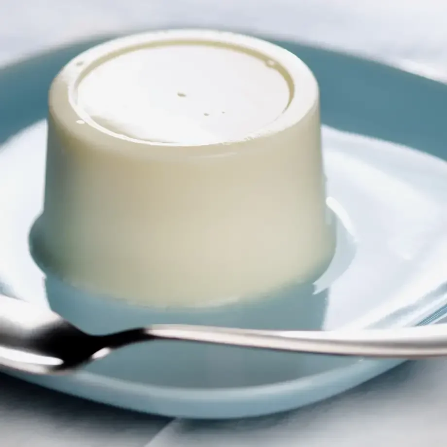 panna cotta con colla di pesce