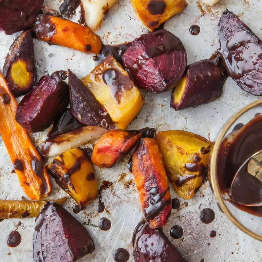 Salsa worcestershire con verdure al forno