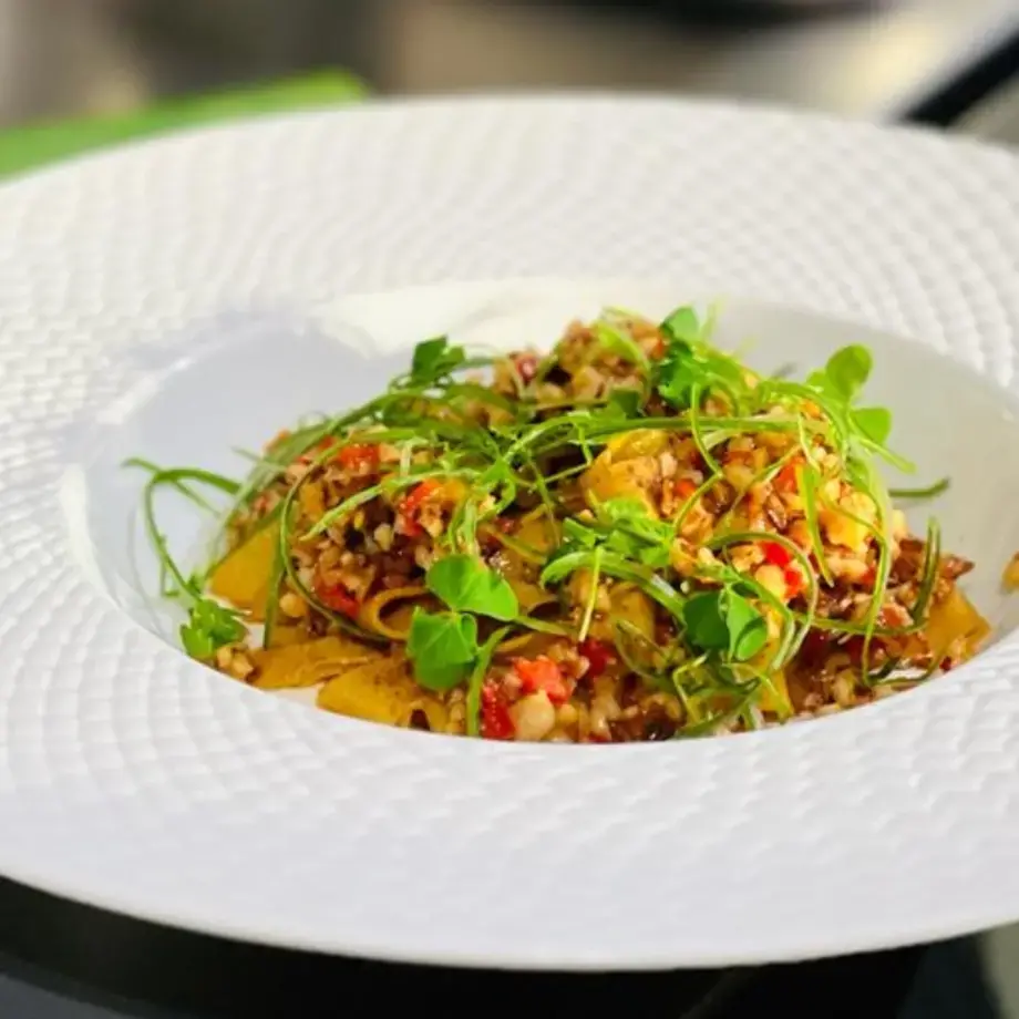 Tagliatelle fredde Poma e Battisti