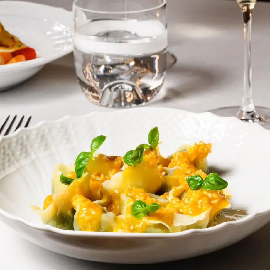 Pansoti di Santa Margherita Ligure con salsa agli scampi