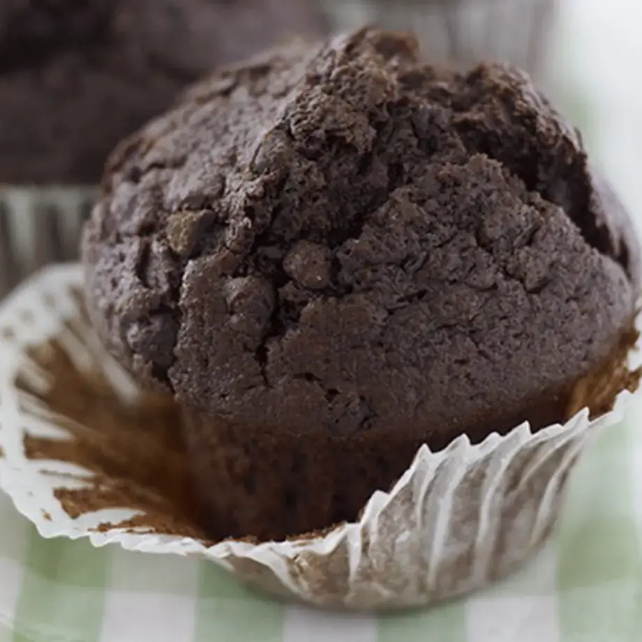 Muffin al cioccolato senza uova e senza burro