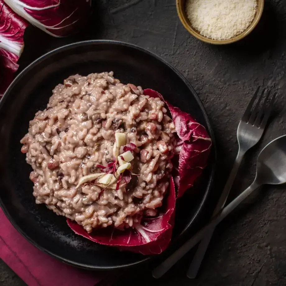 Risotto radicchio e gorgonzola