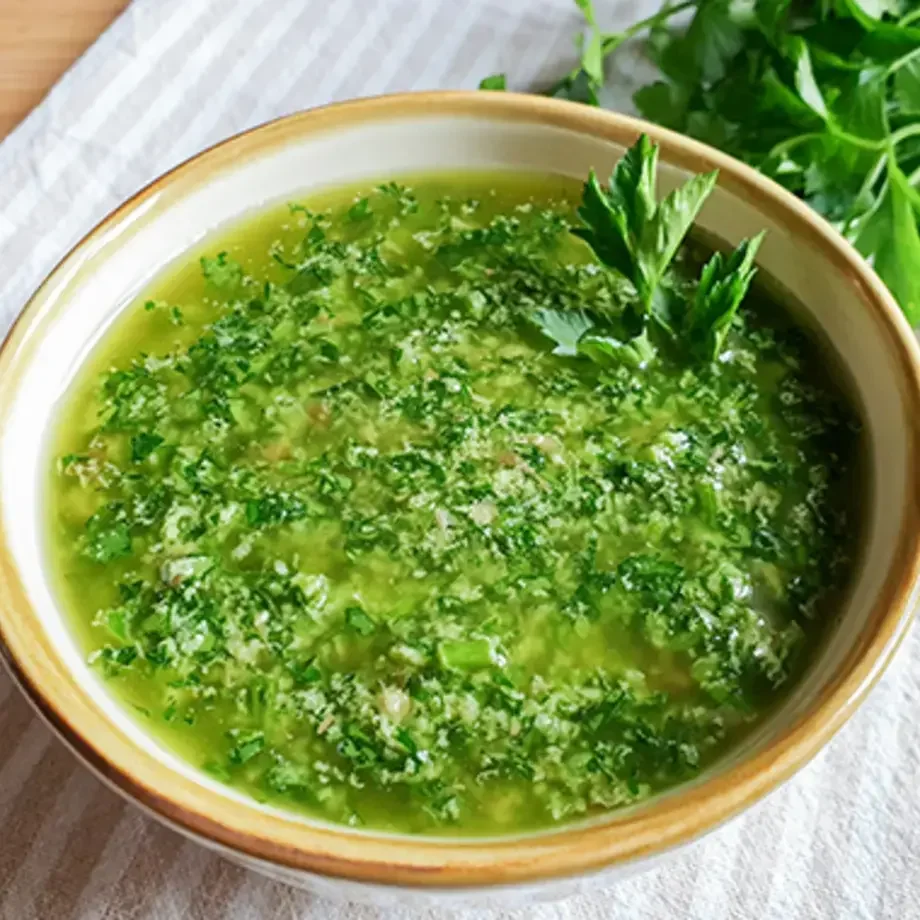 salsa verde con prezzemolo