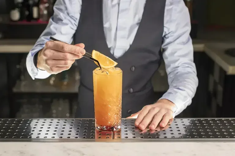 guarnizione con spicchio d'arancia