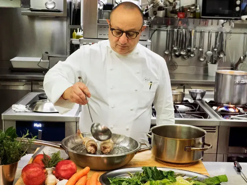 Ciccio Sultano in cucina