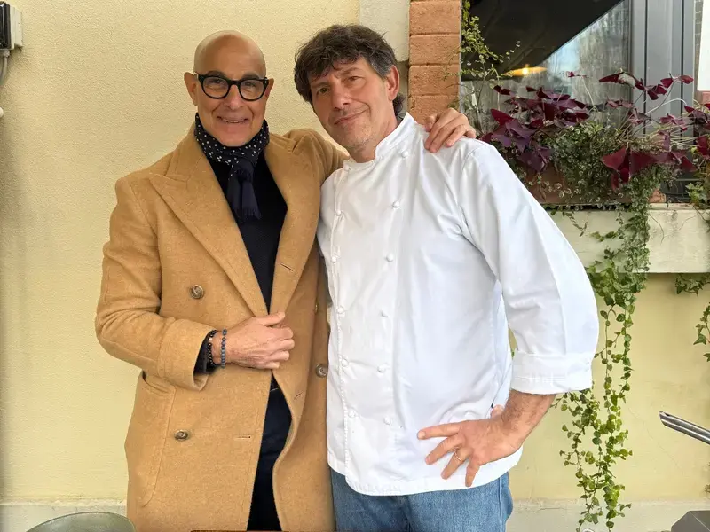 Cesare Battisti e Stanley Tucci