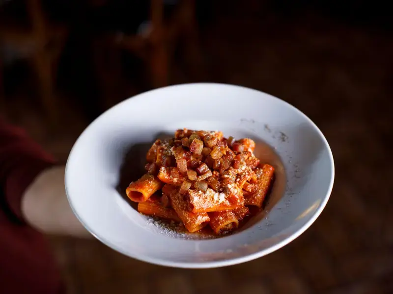 Amatriciana dell'Hostaria Grappolo d'Oro a Roma
