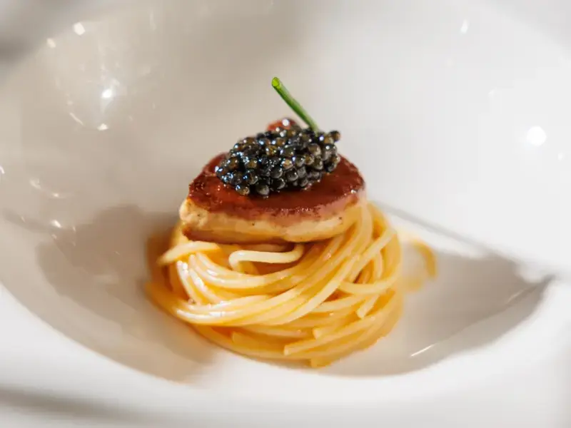Un piatto dello chef Massimo Viglietti