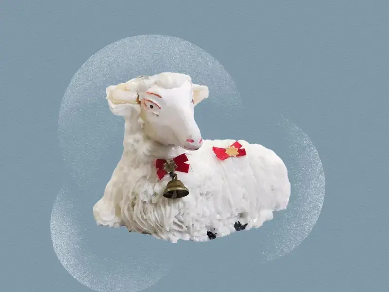 Agnello pasquale di pasta di mandorle