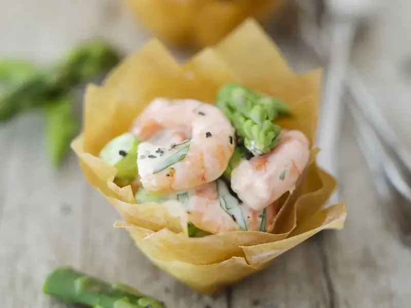 Cocktail di gamberi croccantezza