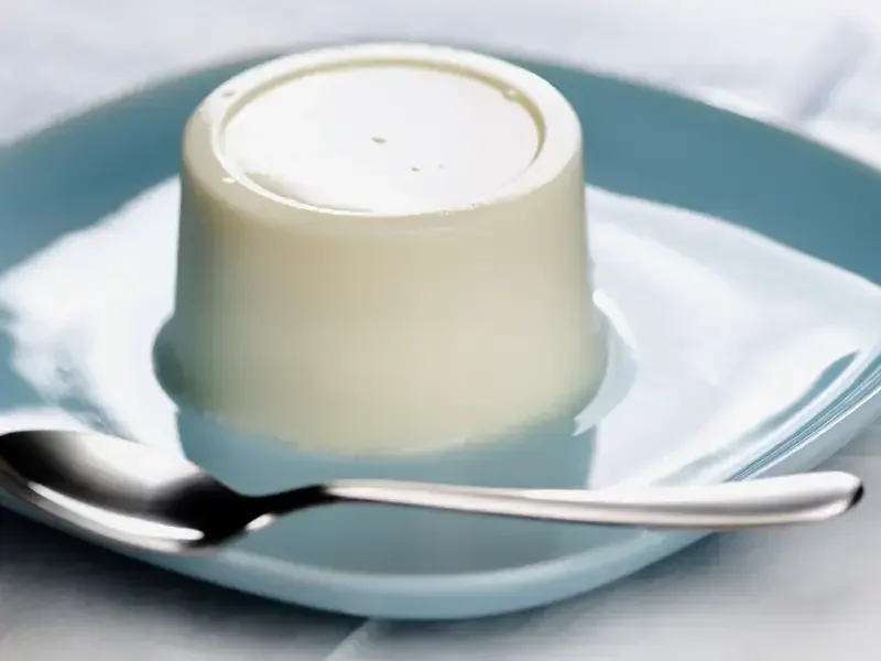 panna cotta con colla di pesce