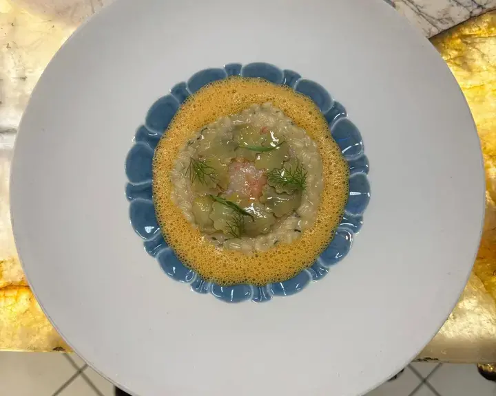 risotto-carciofi-erbette-salsa-cacciucco-tizzanini