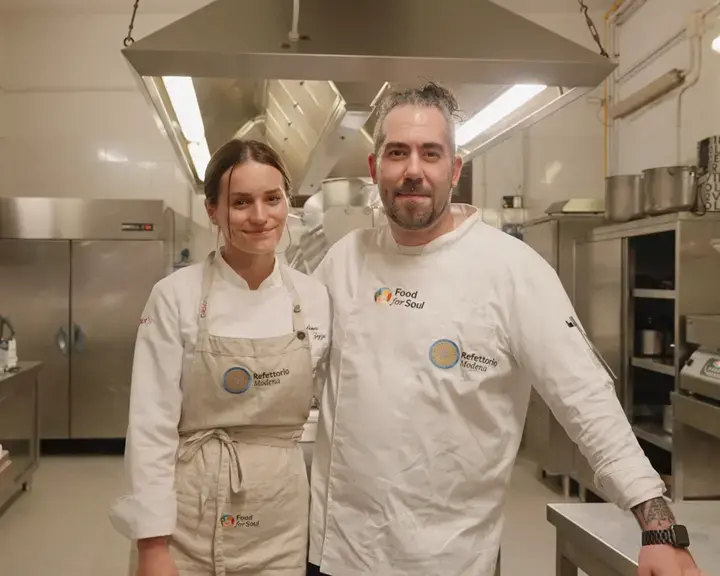 Chef Ingrao e chef Zojza al Refettorio Modena